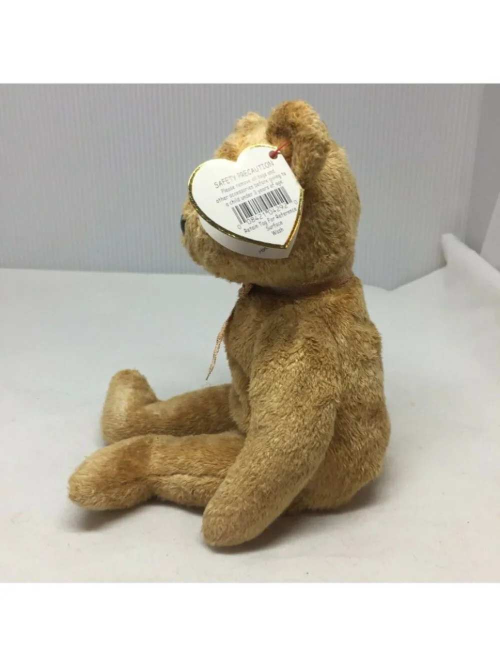 Ty Beanie Baby Cashew Bear Bow Plush Stuffed Animal Retired W Tag April 22 2000